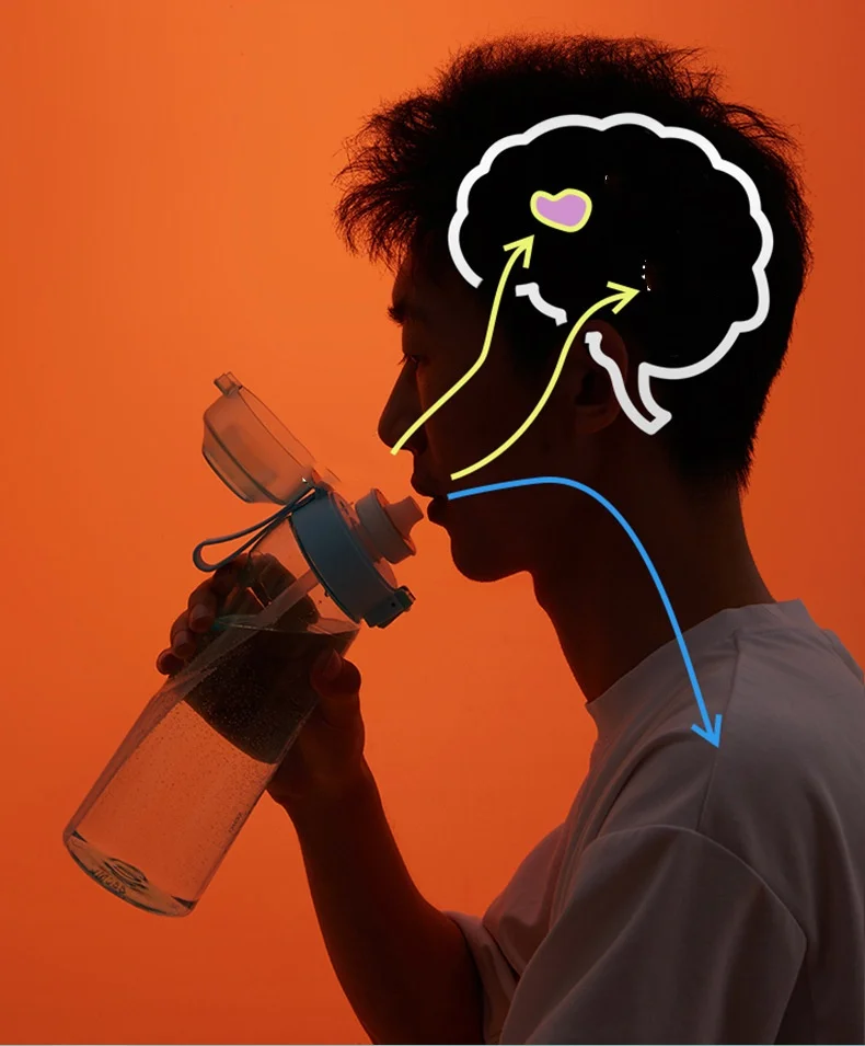 Custom Scented Sports Drink Bottle Change Taste Tritan Motivational Air Up Flavour Pod Water Bottle With Flavor Pods