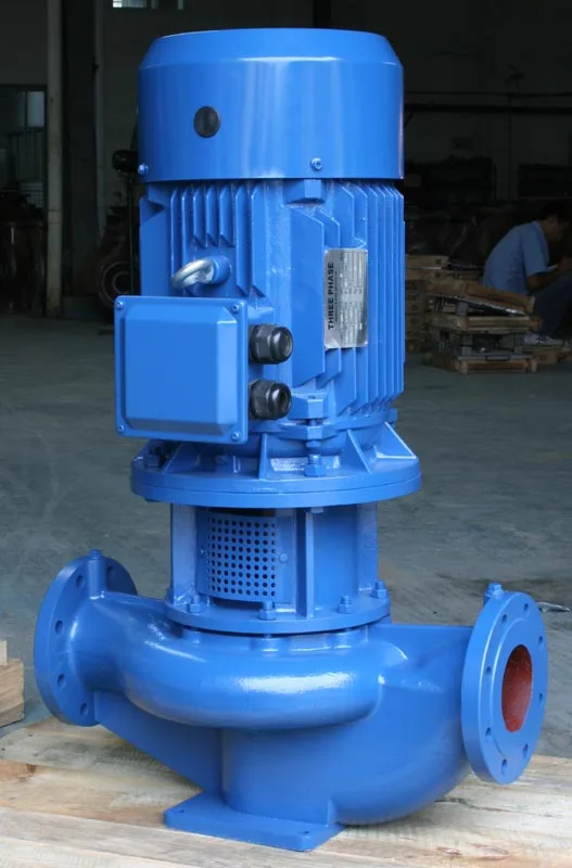 High-Pressure Vertical Inline Booster Pump 22kw Centrifugal Clean Water Pump Drinking Water Treatment Agriculture Cast Iron