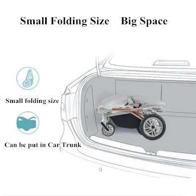 Hot Mom Fashion leather egg baby pram multifunction folding luxury travel baby stroller 3 in 1