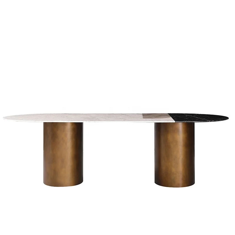 Modern simple restaurant family dining table and chair combination furniture luxury marble disassembly