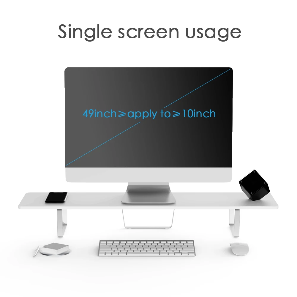 Office ergonomics lengthened double-screen wooden computer monitor stand riser