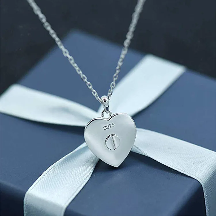 925 Sterling Silver Cremation Jewelry For Ashes Keepsake Minimalist Bar Necklace For Men Women