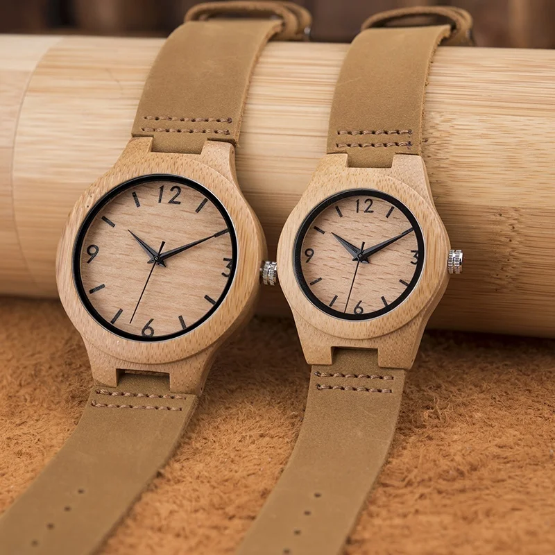 Wood Accessories Watches Casual Smd Resistormboo Case Leather Strap Women Dress Wristwatch Men Watch Custom for Couple Box 2020