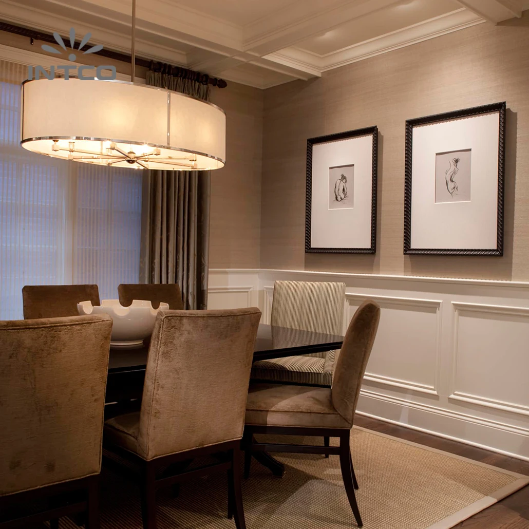 INTCO Classic Style Easy Install  Waterproof Decoration Cornice PS Wall Panel Chair-rails Trim Moulding