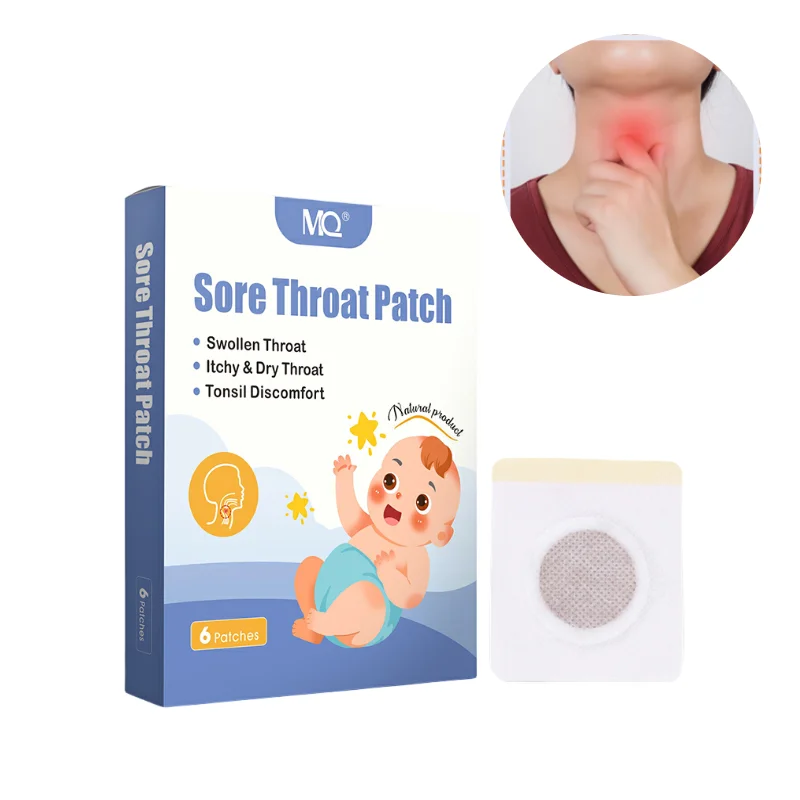 Baby & Adults Sore Throat Patch Pharyngeal discomfort Dry throat cough Cough and asthma 6Pcs/bag