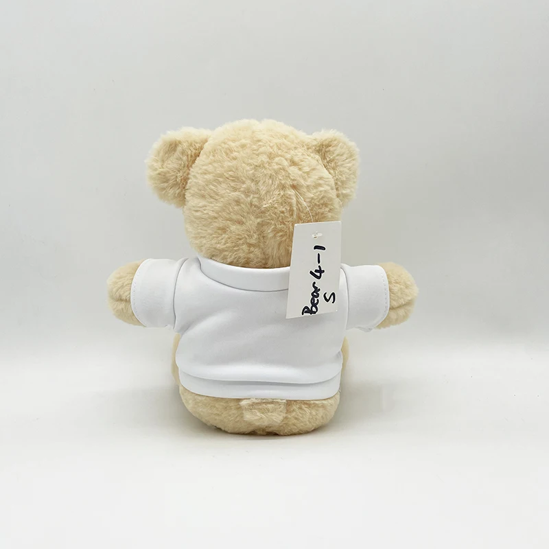 9 Inch Sublimation Teddy Bears with  Logo  Shirts Customize Stuffed Animal Teddy Bear with T-Shirts  Kids Gifts