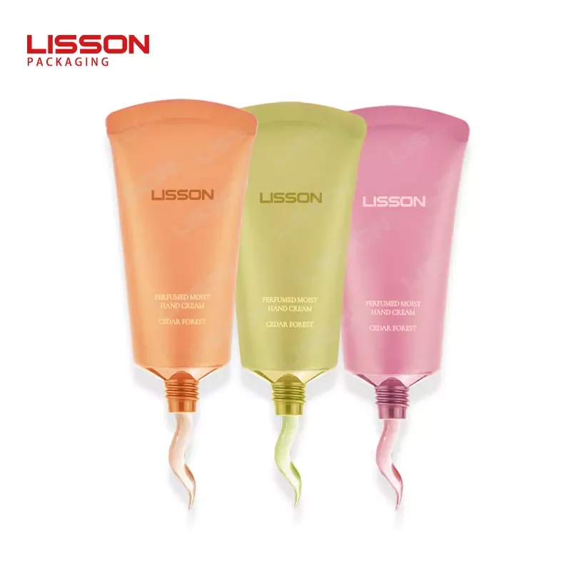 Empty cosmetic pe abl  hand cream lotion tube screen printing facial cleanser tube packaging with screw cap