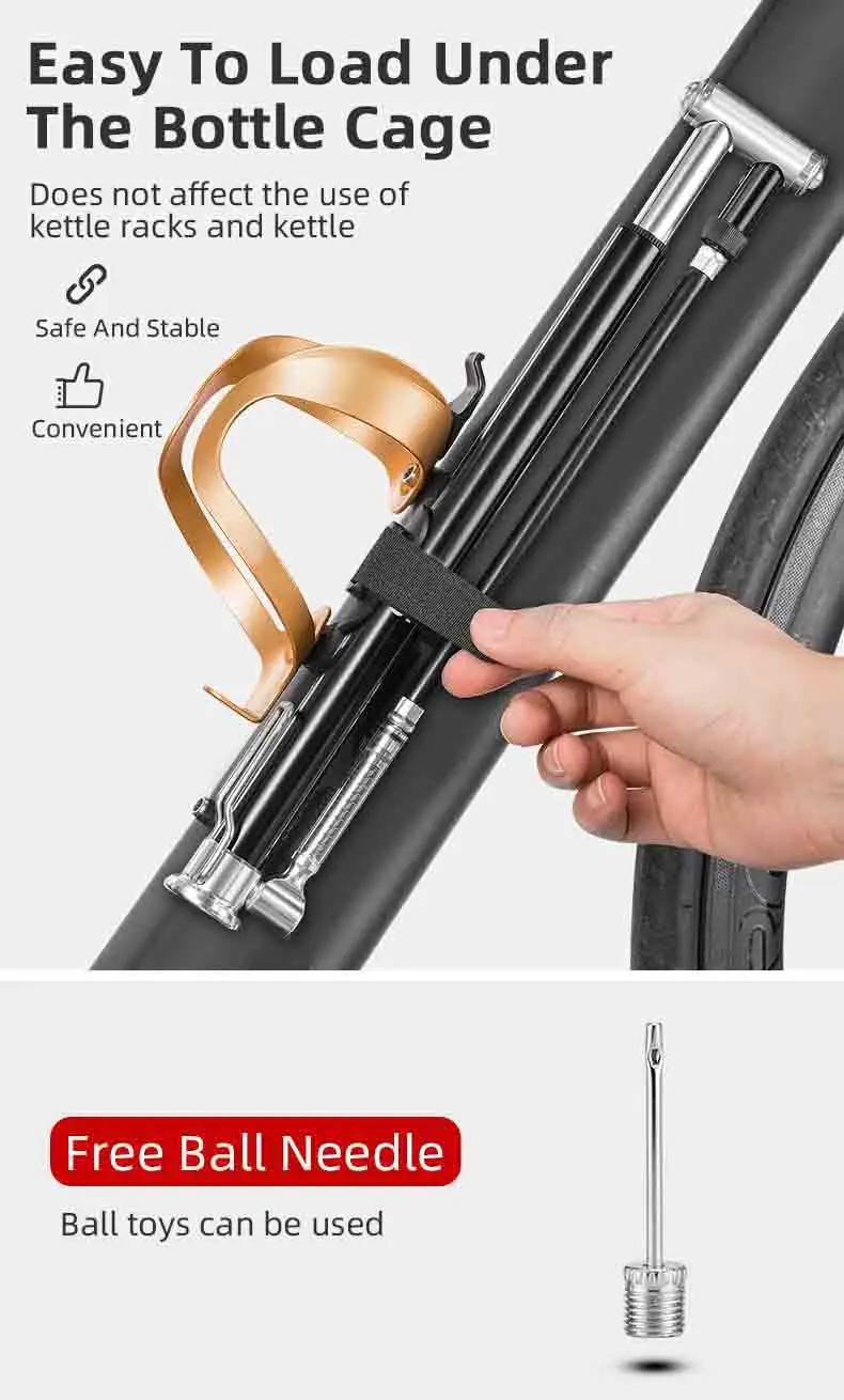 High-Pressure Double Foot Bicycle Air Pump Portable Bike Accessories for Efficient Air Management