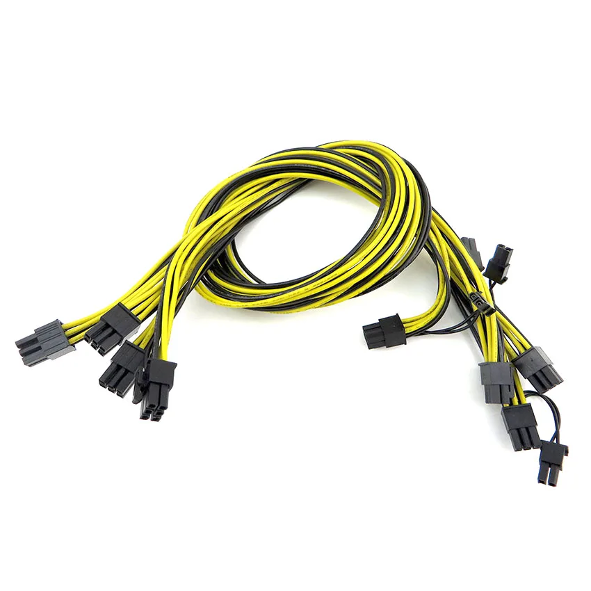  Высокое качество PCIE мужской 16awg GPU Кабель питания добыча 6 двойной 8 pin