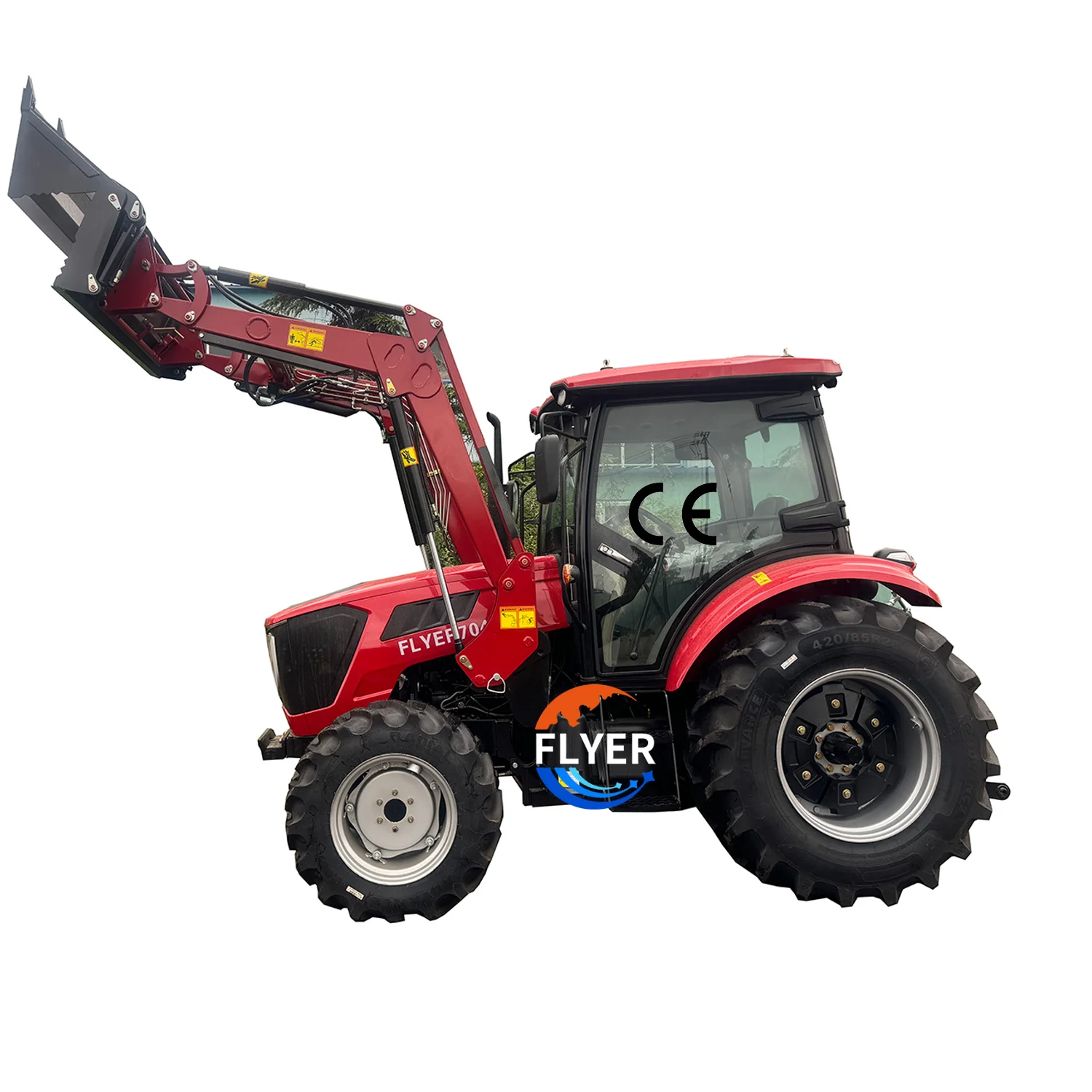 Agricultural Farm Machine Equipment 70HP Tractor Manufacturing Tractors sale With Front end Loader