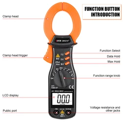 VICTOR DM3218+ Digital Clamp Meter DC/AC Current Multimeter Ammeter Voltage Tester True RMS Car Amp Hz Capacitance Ohm Test