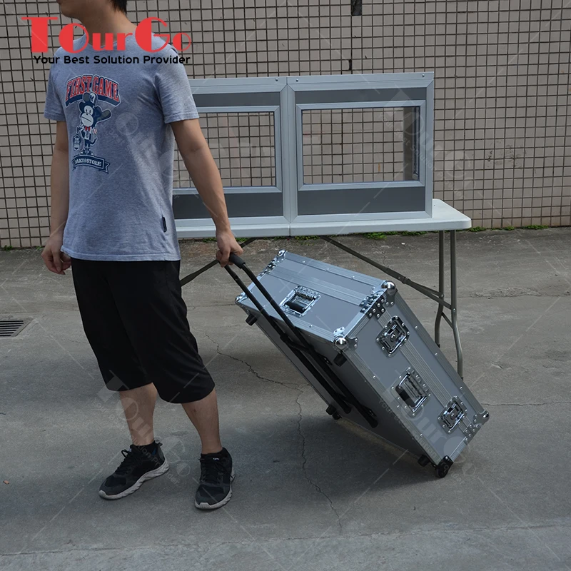 TourGo Two Person Portable Desktop Tabletop Translation Booth Device  for Simultaneous Interpretation on sales