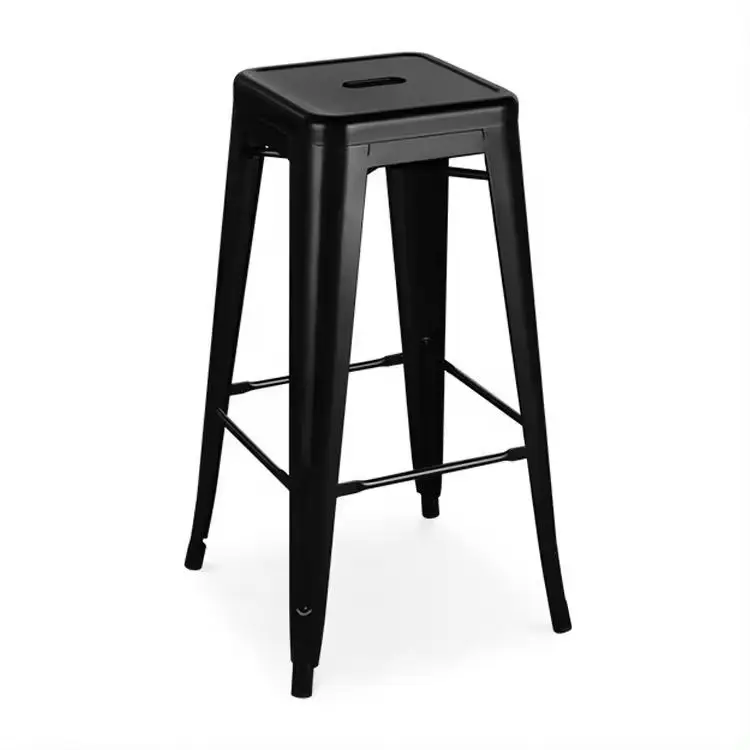 French Antique Wooden Metal Industrial Vintage Used Cheap Wooden Bar stools For Cafe