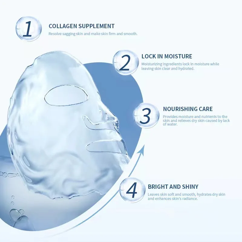 Private label  Collagen Face Mask Korean Skincare Deep Collagen Anti-Wrinkle Overnight Sleeping Lifting Facial Sheet Masks