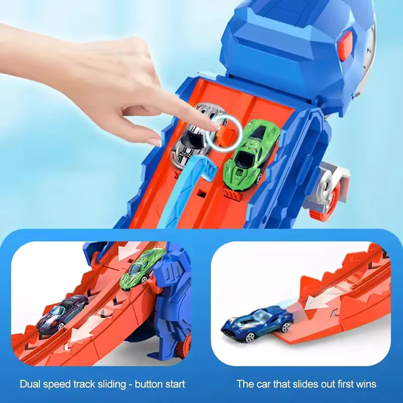 Transformed T-Rex Dinosaur Car Toy - Hot, Safe, Colorful, Holiday Fun