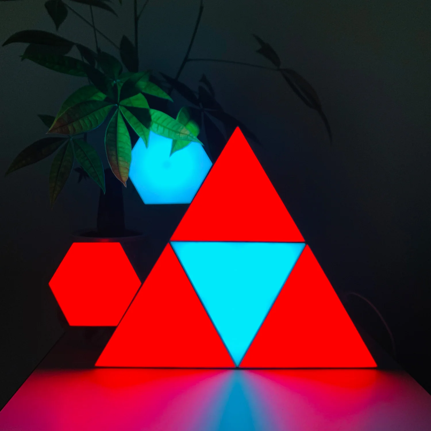  Сенсорный пульт дистанционного управления многоцветный RGB с регулируемой яркостью настенный светодиодный треугольный
