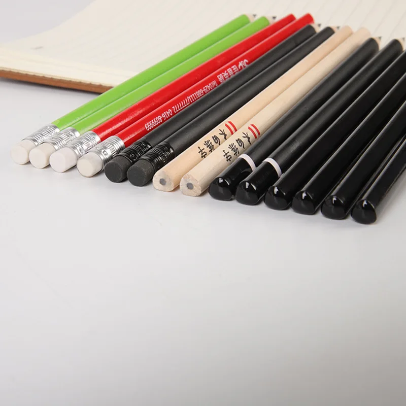 Factory customized pencils Dip-top wooden pencils for Hotel meeting advertisement pencils stationery can be printed logo