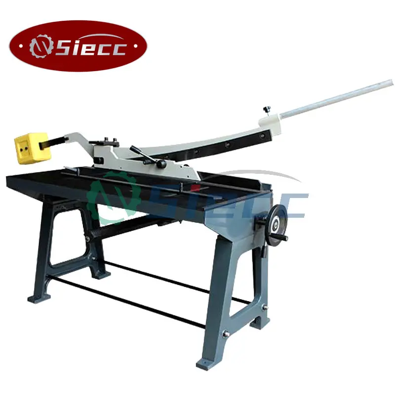 Manual sheet metal guillotine shearing machine and sheet metal cutting tool