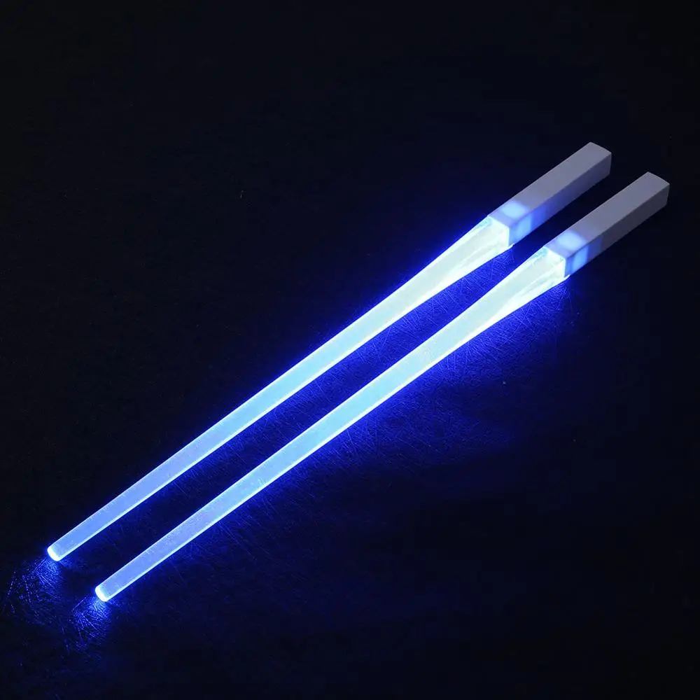Estick LED Light  Kitchen Portable Chopsticks Gift Custom Japanese Sushi Light Up Tableware Ideas LED Lightsaber Chopsticks
