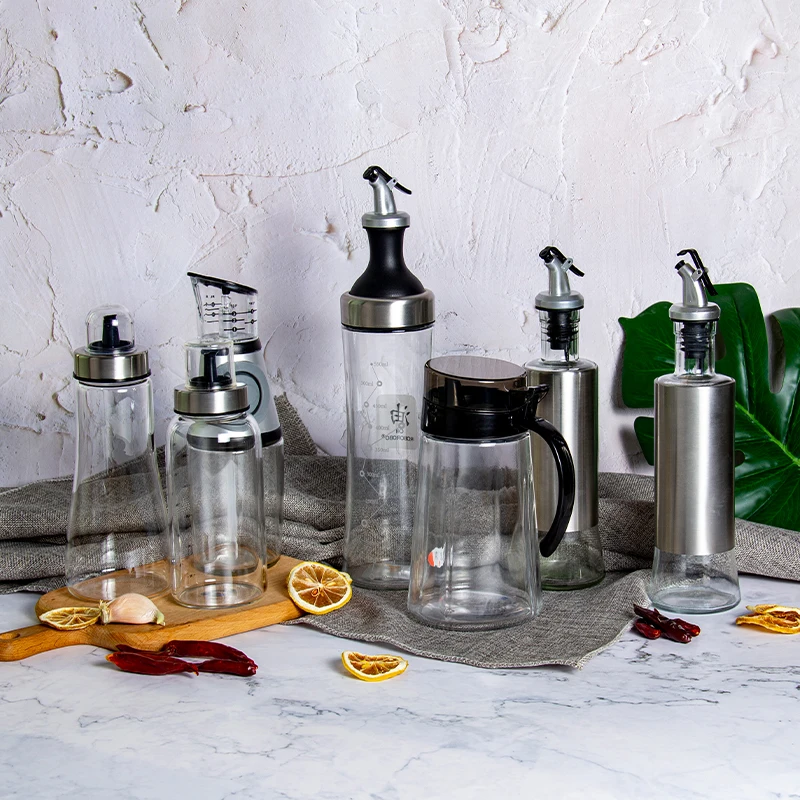 Oil Bottle Stopper Food Grade Rubber Seal Wine Pourer Lock Plug Sealing Leak-proof Nozzle Sprayer Liquor Dispenser Kitchen Tool