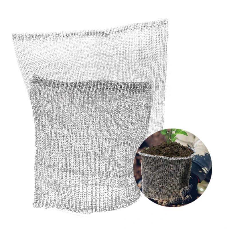 Root Guard Baskets Stainless Steel Mesh Wire Baskets Gopher Wire Mesh Cages Underground Plant Root Protector