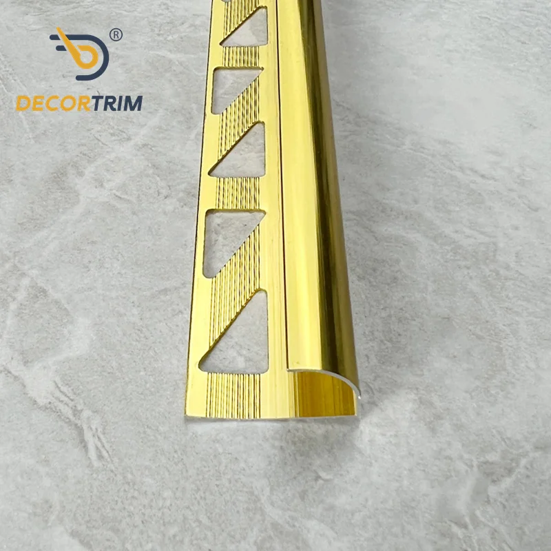 DECORTRIM Popular Design Aluminum Round-Shaped Line Decorative Trim Strip Metal Wall Tile Trim For Furniture Wall