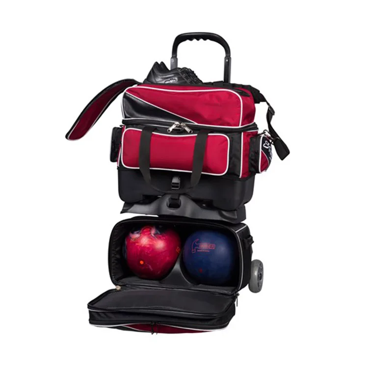 4 Ball Four Balls Pink Red Roller Bowling Bag