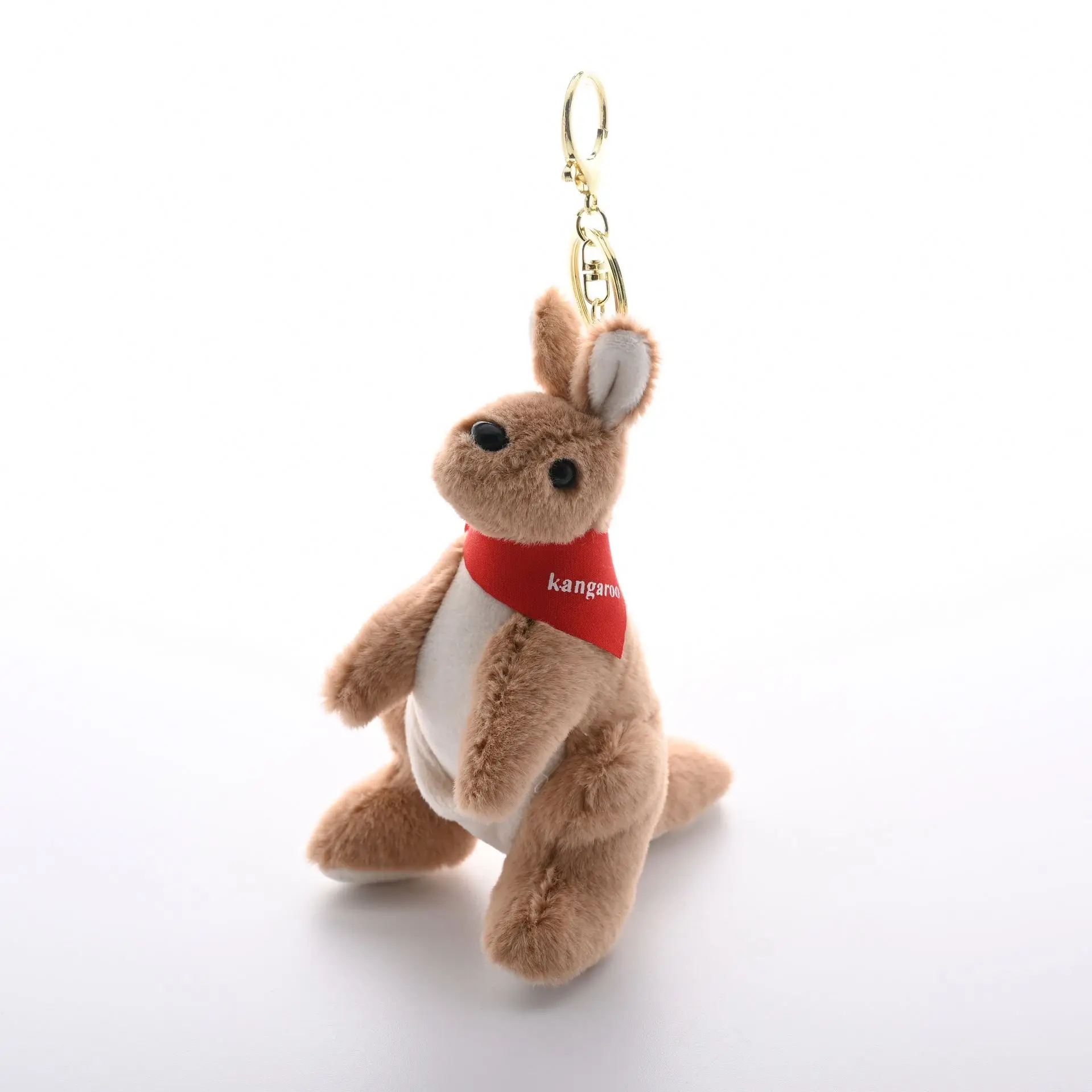 Australia Animal Kangaroo Plush Doll Stuffed Pendant Keychain Cute Cartoon Soft Toy Backpack Decor Charm Accessories Key Chain