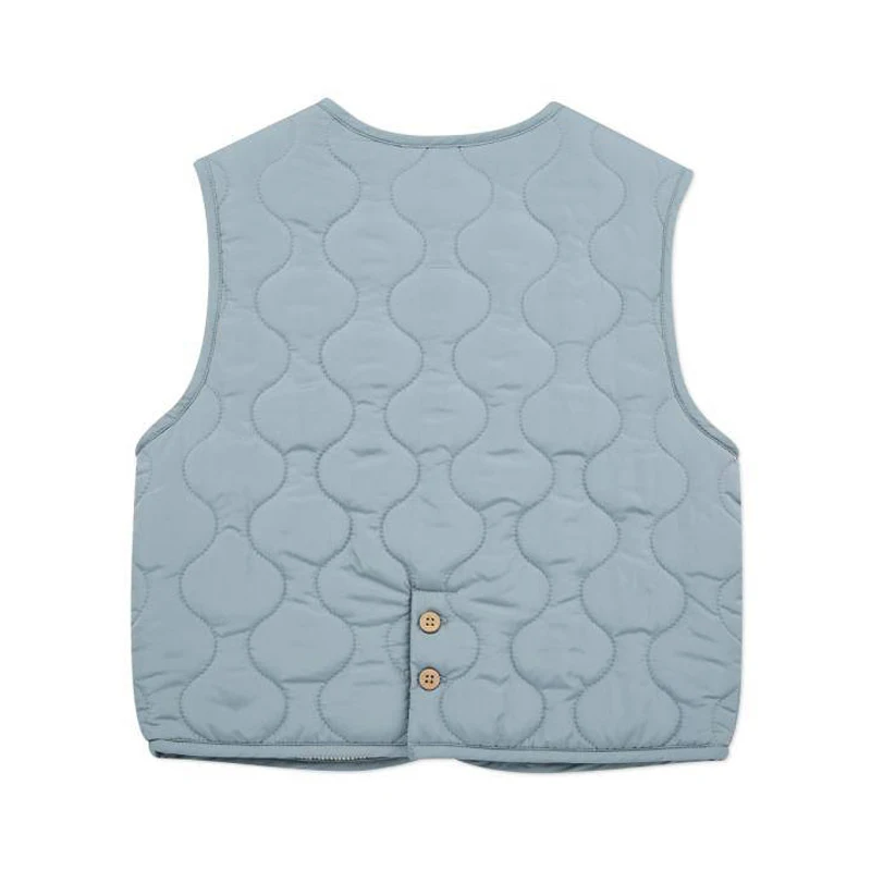 
Light weight padded waistcoat soft fabric Vest coats for baby kids 