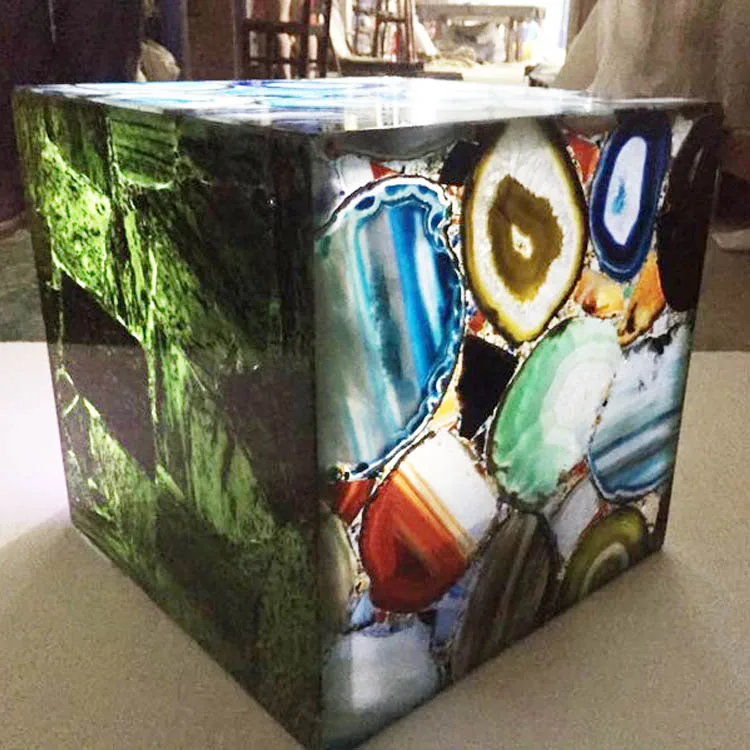 Home Decoration Use natural agate light lamp