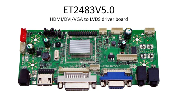  OEM плата ЖК-контроллера H-DMI/DVI/VGA на выход lvds 12 В/1 А Поддержка питания постоянного тока интерфейс