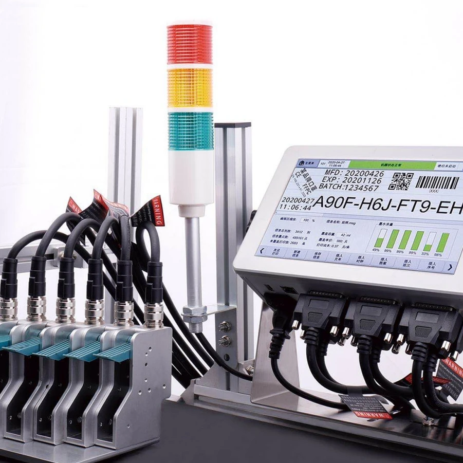 Marking coding machine inkjet printer 12.7mm online thermal Inkjet printer TIJ for steel pipe plastic pouch jar carton box