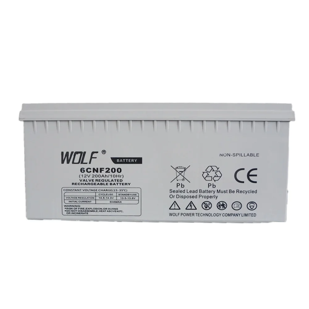 Large Capacity Deep Cycle 12v 24v 36v 48v 200ah 300ah 400ah Rechargeable Lead Acid Solar Battery for Car