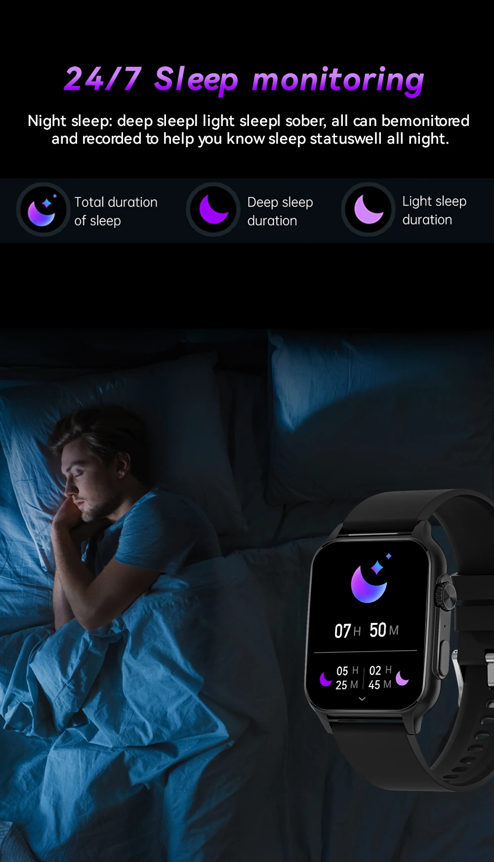 New Arrival N80 Smartwatch RTL8763EWE Extremely Narrow Frame Screen 100+Sport Tracker Watch IP68 Waterproof