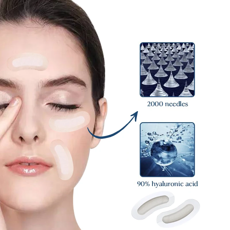 2023 Own-brand Anti-Wrinkle Microneedle Patch Eye Mask HA Microneedle Patch Dissolves for eye mask