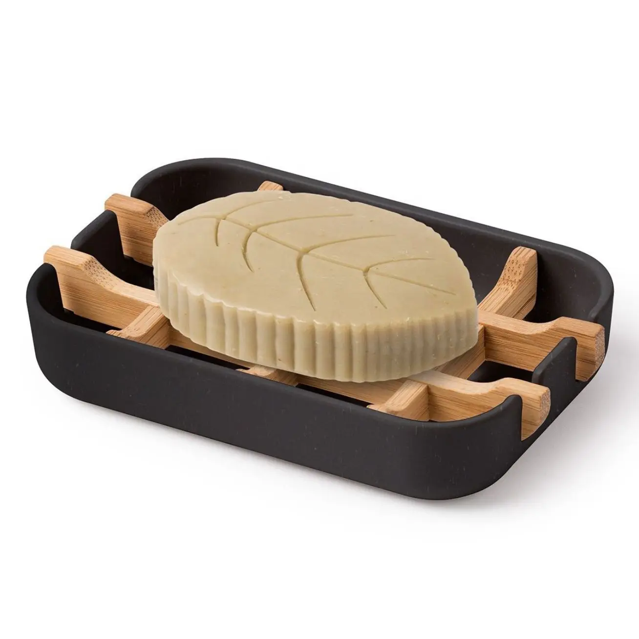 NO PLASTIC Biodegradable Soap Holder For Kitchen Home Bathroom Soap Dish Dishes Wood White Black Soap Dishes