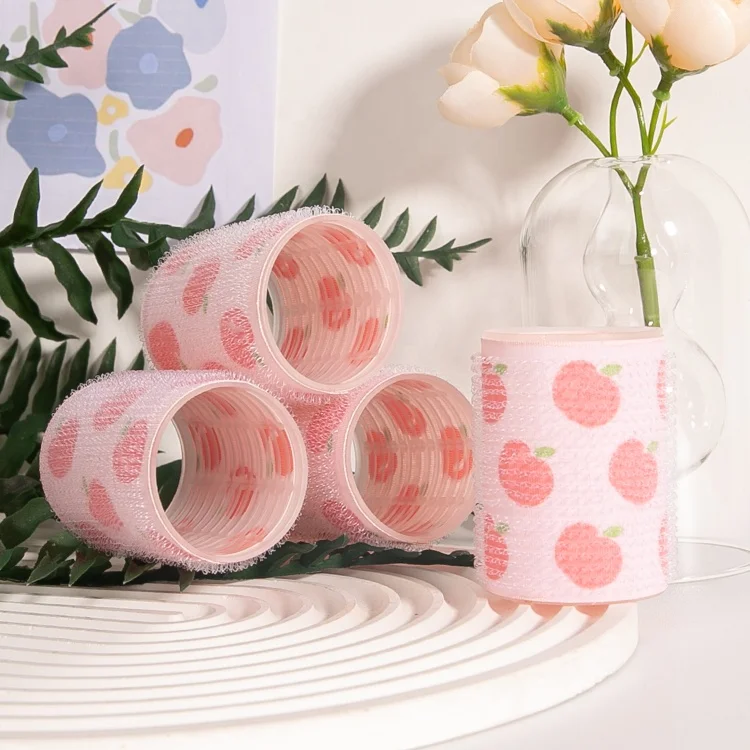 Gloway Hair Styling Tools 5cm Self Grip Long Medium Shorts Brazilian Roller Pink Hair Rollers For Heatless Curls