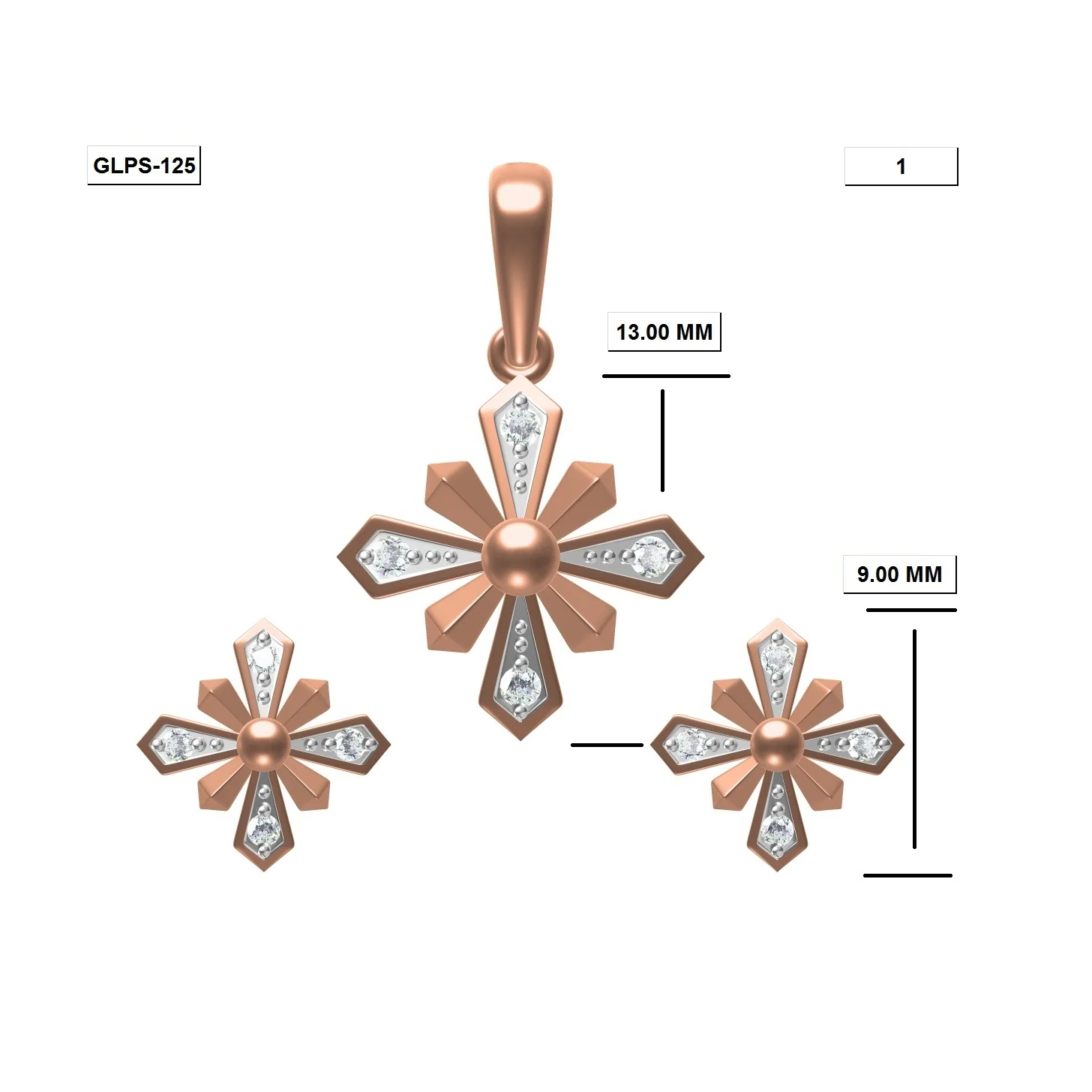 
High Quality Antique Gift 18K Rose Gold Cross Natural Diamond,Ruby Stone, Crystal, Cvd-Hpht Diamond Pendants in Cheapest price 