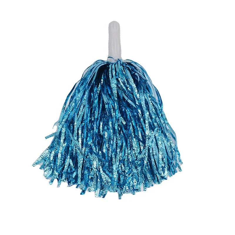 Wholesale Cheerleading Metallic Embossing Fluffy Cheer Pom Poms Team Spirits Pompoms