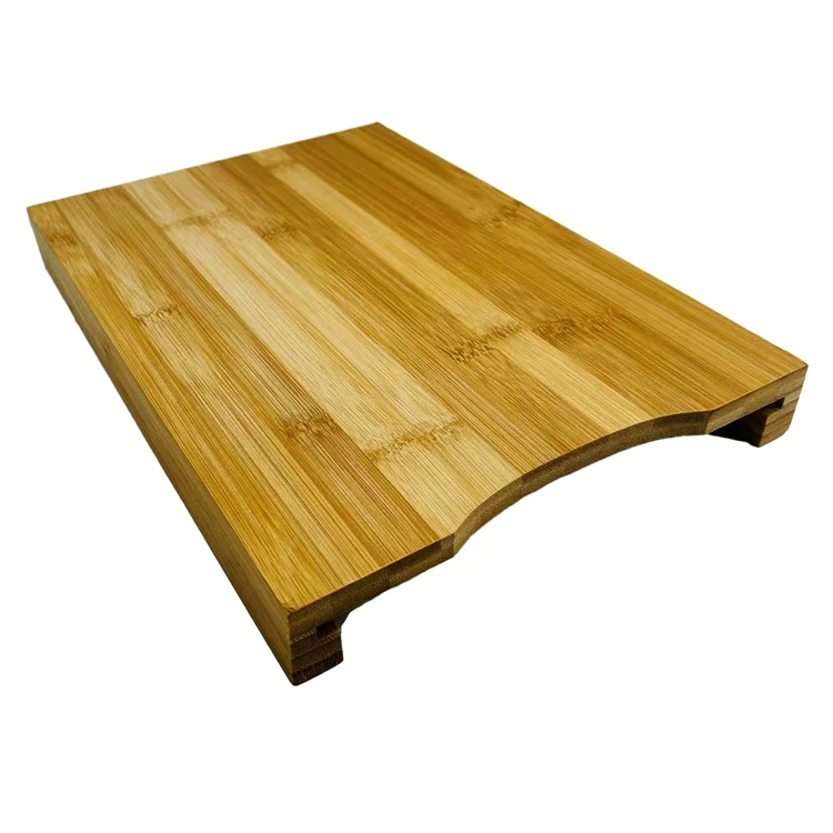 Factory Wholesale Custom Expandable Bamboo Cutting Board with Stainless Steel Tray Storage Chopping Board Set for Kitchen