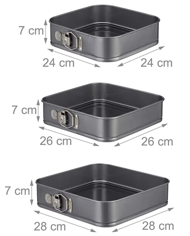 Набор из 3-х различные формы с антипригарным покрытием разъемная Торт Форма для выпекания пресс-формы для выпечки