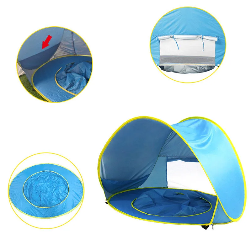 Portable Pop Up Baby Beach Tent With Pool UV protection  Pop Up Baby Beach Tent