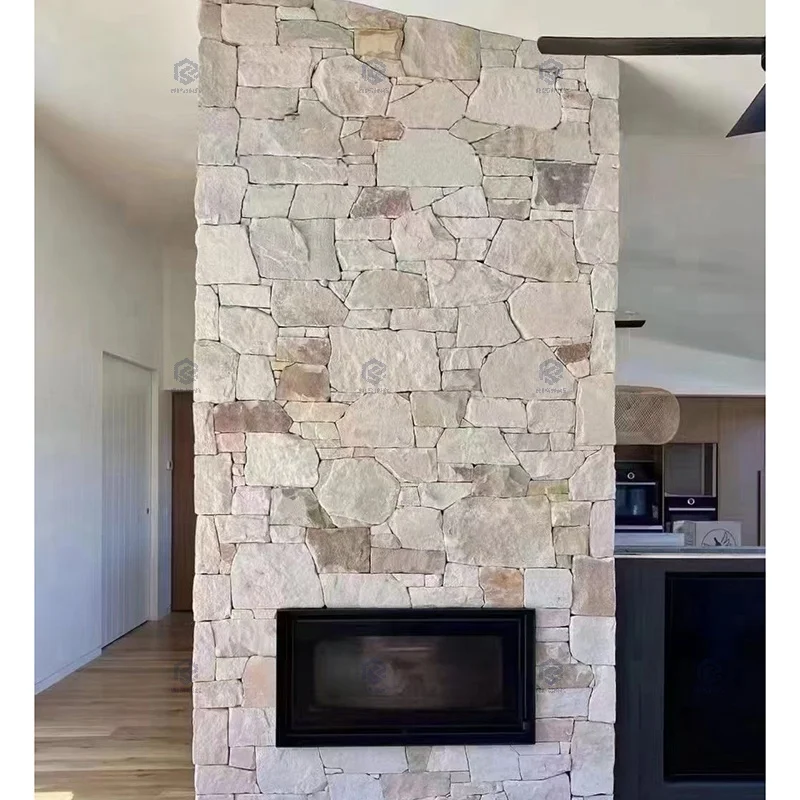 Natural Slate Quartzite Limestone Loose Stone Veneer For Exterior And Interior Wall Cladding Decorative