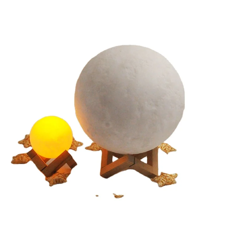 Amazon hot selling 3D print creative gift LED Night Light 3d moon lamp color changeable