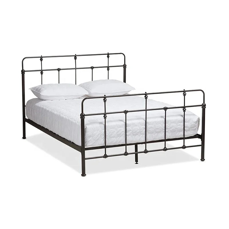2020 new simple design iron furniture steel metal frame queen king twin bed