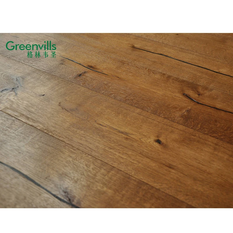 Greenvills 190MM wide European white oak engineered wood flooring Guangzhou factory distressed oak multiply hardwood flooring