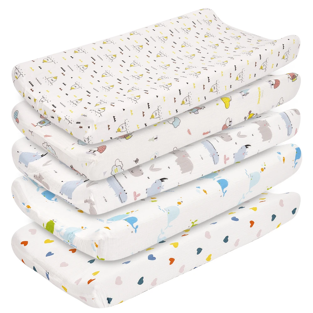 Ultra Soft 100% Muslin Breathable Changing Table Sheet Baby Cradle Changing Pad Cover