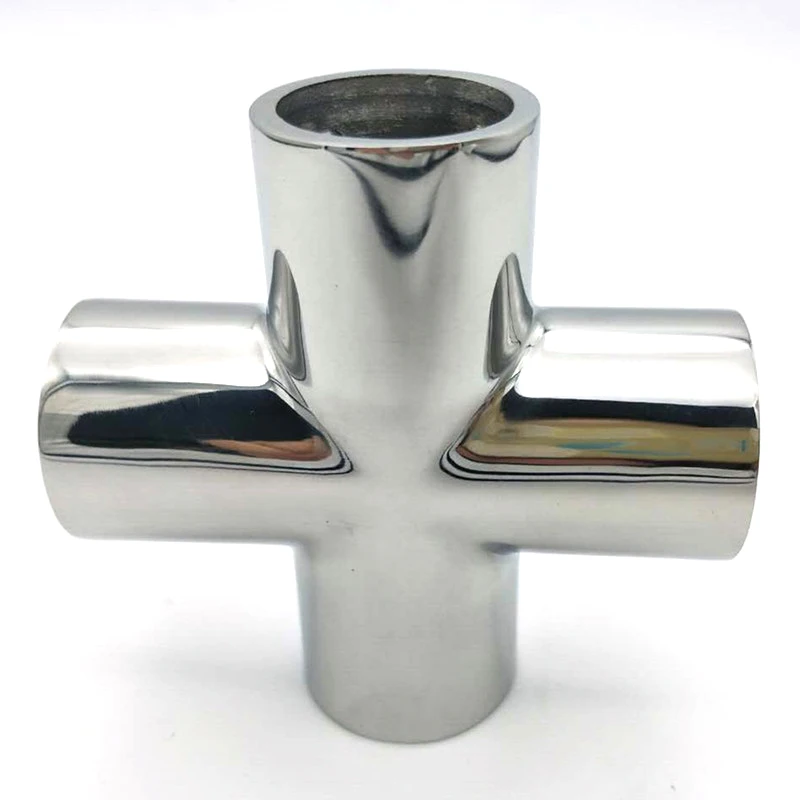 Popular stainless steel 316 cross tee pipe fitting butt fusion equal cross four way tee pipe fittings