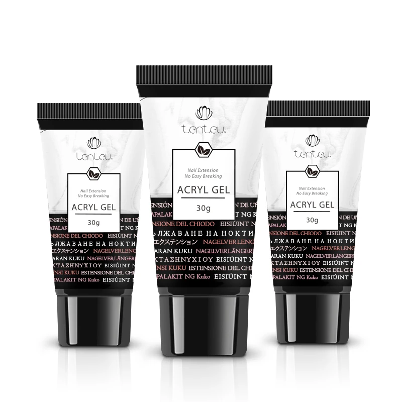 private label poly acrylic gel clear poligel no chipping new colors with free samples