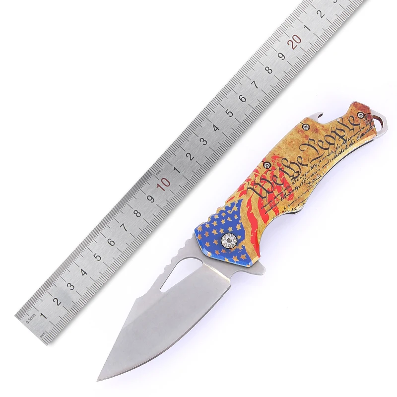 2023 new arrival high steel 3D printing knife foldable pocket knife with opener glass window breaker Aluminum handle